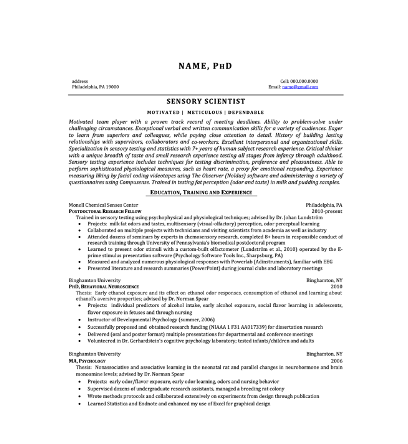 Read more about the article 3-Page Postdoc CV Template