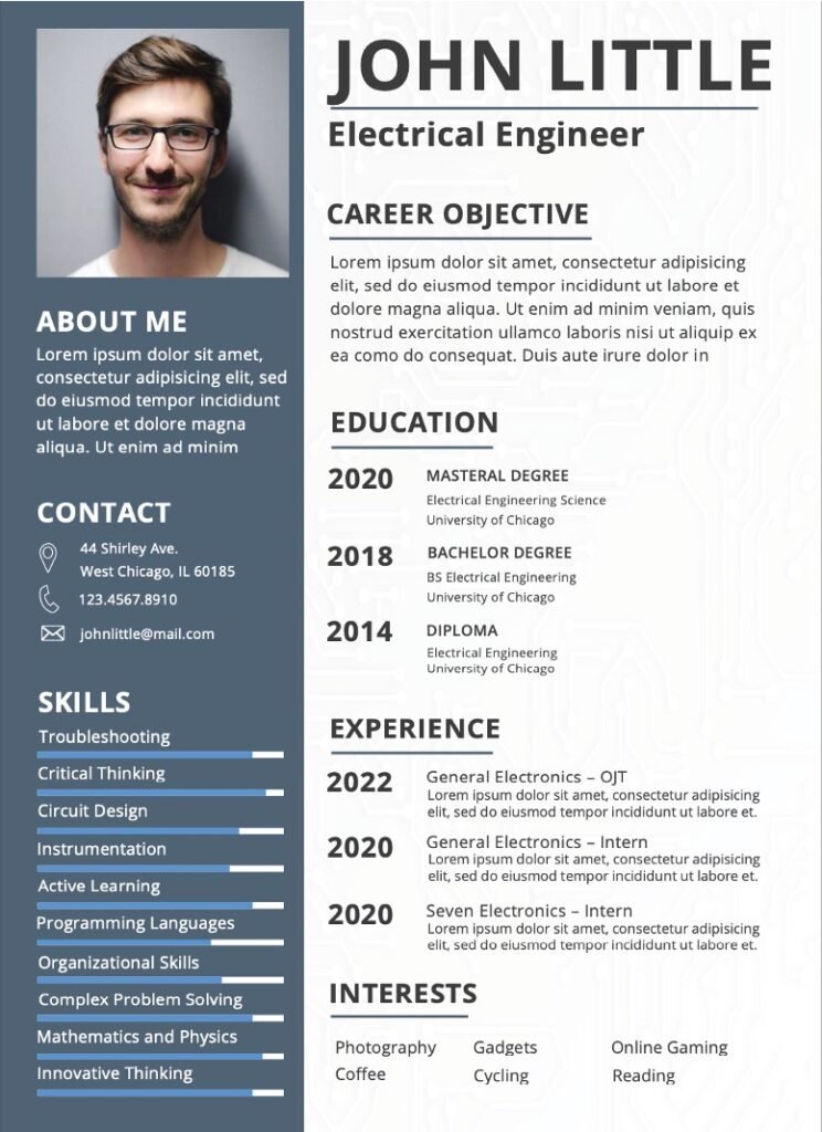 Electrical Engineer Fresher Resume Template