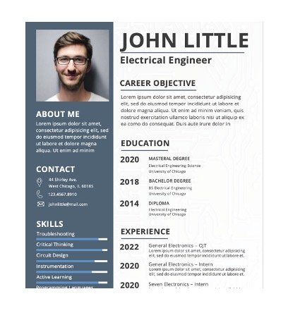 Electrical Engineer Fresher Resume Template