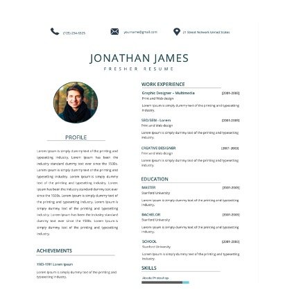 IT Fresher Resume Template