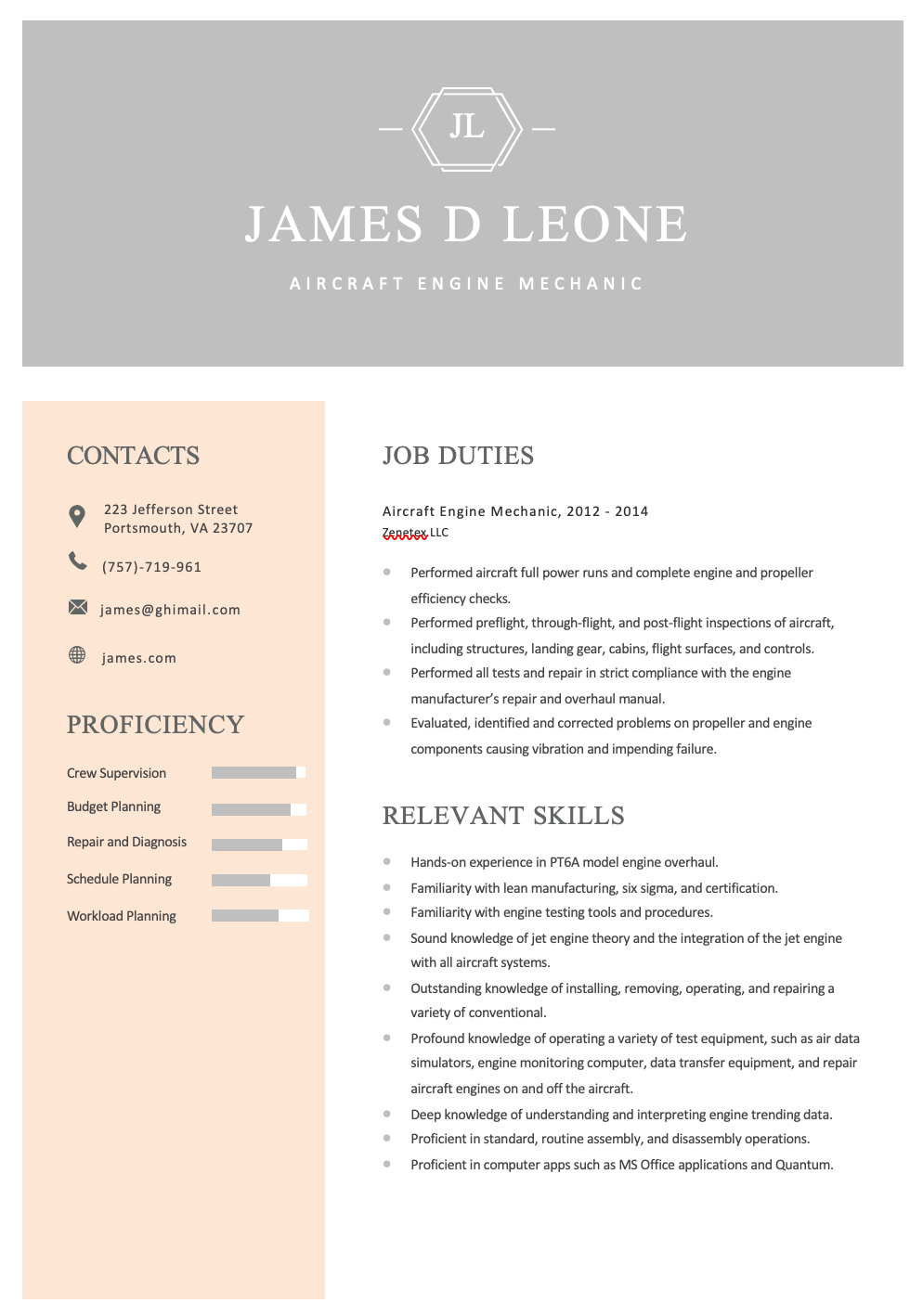 Aircraft visual data 3