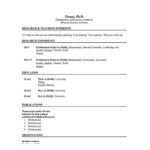 Free Basic Research CV Template for Postdoctoral Applications