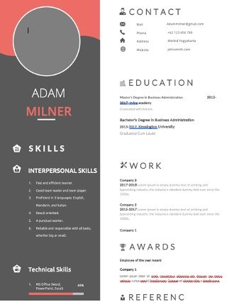 Editable BPO Resume Template