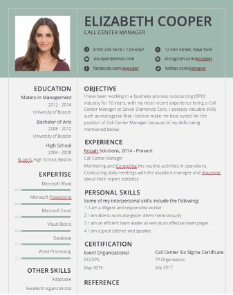 Free BPO Resume Template