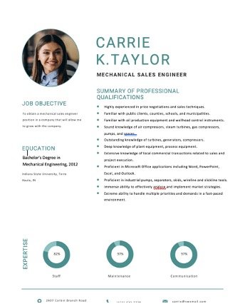 Free Mechanical Sales Engineer Resume Template