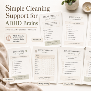 ADHD Cleaning Checklist Printable PDF – Instant Download