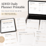 ADHD Daily Planner Printable – Minimal PDF Planner for Focus & Productivity
