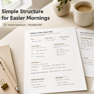 ADHD Morning Routine Planner Printable PDF