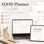 ADHD Planner Printable | Digital PDF for Focus, Routines & Habits