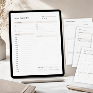 Minimalist ADHD Planner Printable PDF | Daily & Weekly Focus Planner