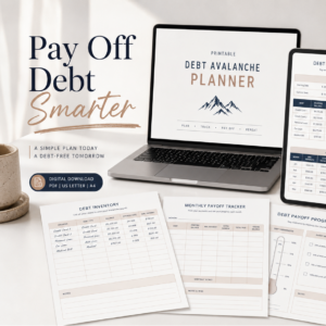 Printable Debt Avalanche Planner | Debt Payoff Tracker PDF