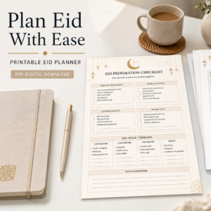 Printable Eid Planner PDF | Eid Prep Checklist & Organizer