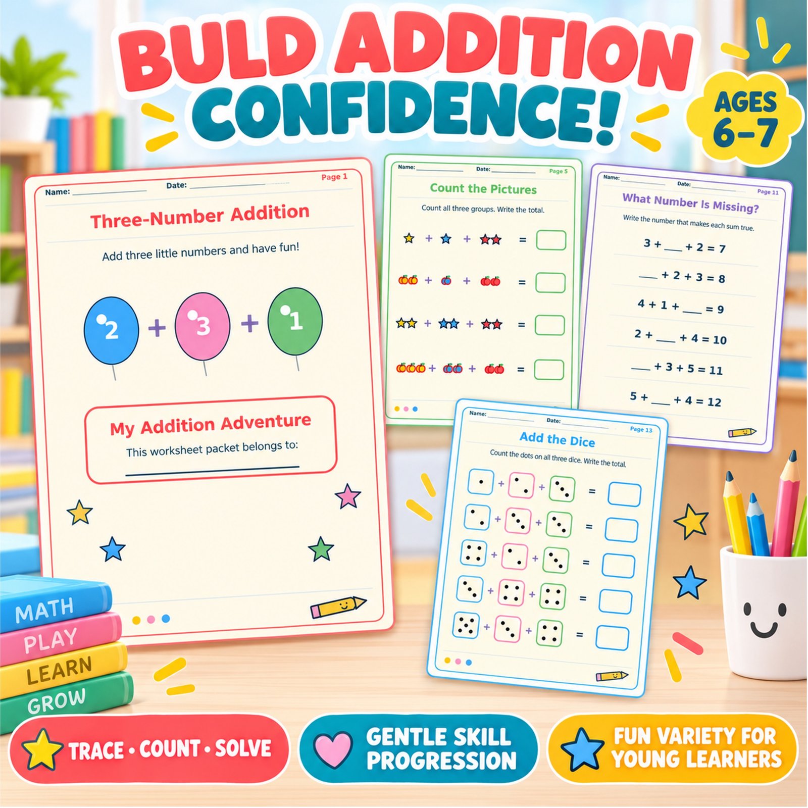 Addition worksheets For grade 1 3 digits free Addition worksheets For grade 1 3 digits free