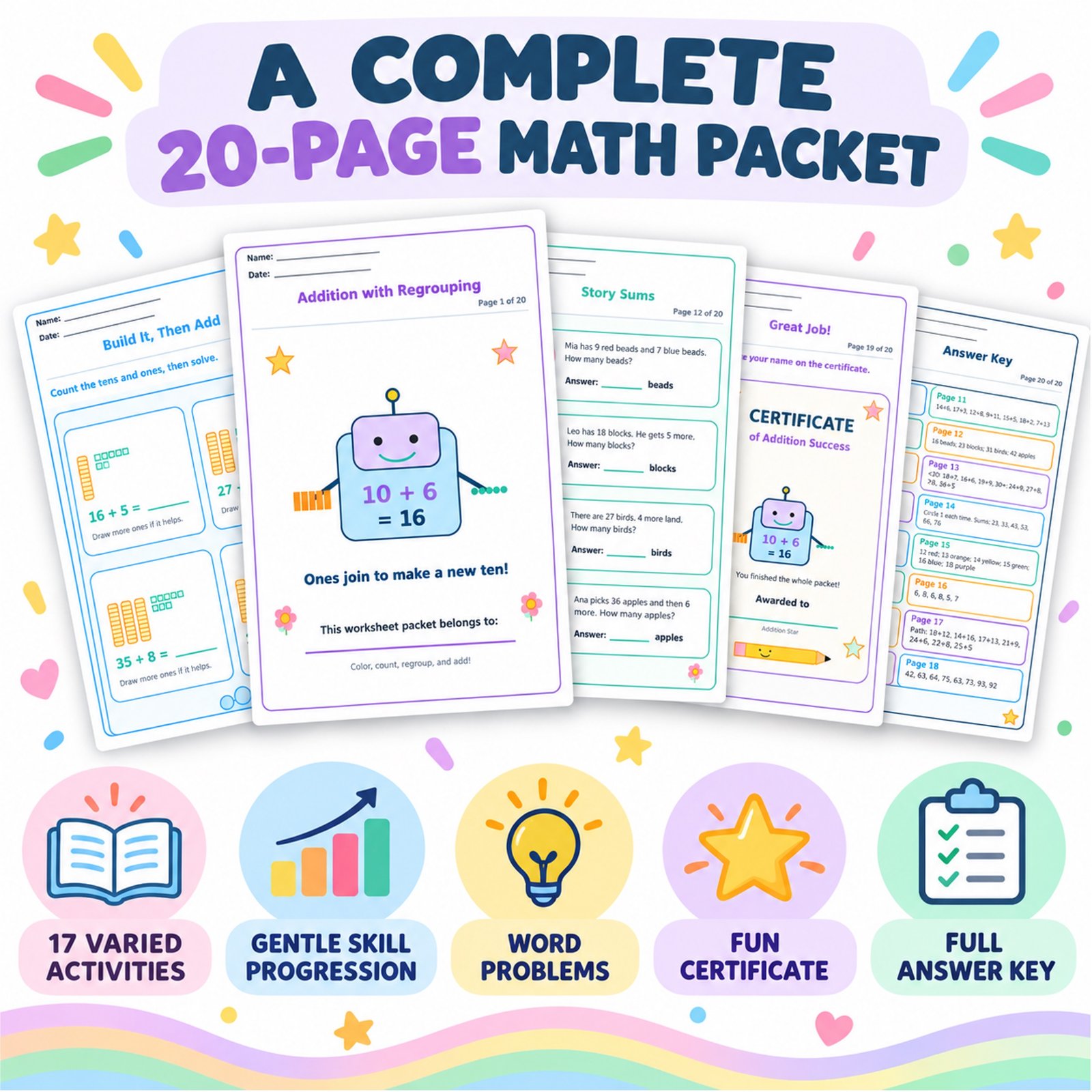 Addition worksheets for Grade 1 with regrouping pdf Addition worksheets for Grade 1 with regrouping pdf