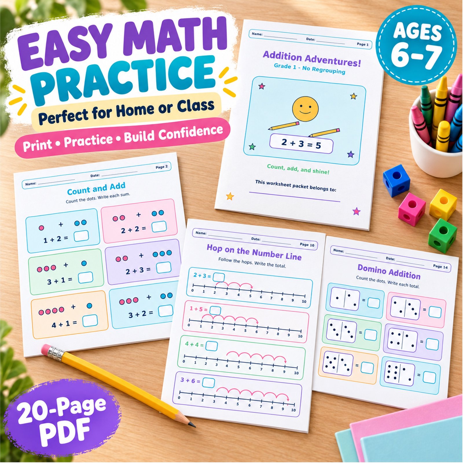 Addition worksheets for Grade 1 without regrouping free Addition worksheets for Grade 1 without regrouping free