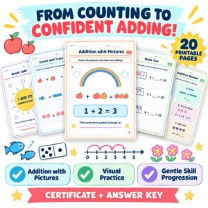 Addition worksheets for grade 1 with pictures n