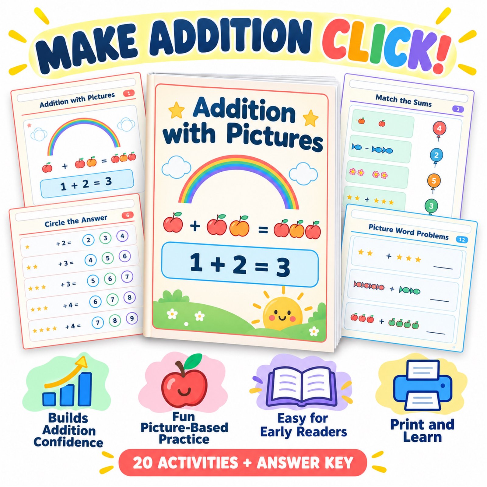 Addition worksheets for grade 1 with pictures pdf Addition worksheets for grade 1 with pictures pdf