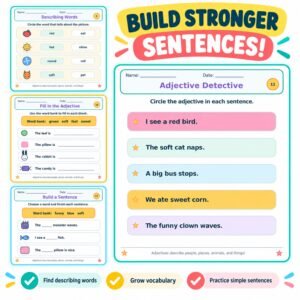 Adjectives worksheets for grade 1