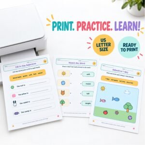 Adjectives worksheets for grade 1 free pdf
