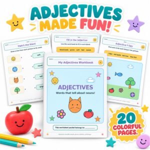 Adjectives worksheets for grade 1 printable