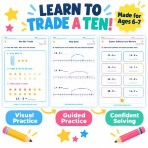 Subtraction worksheets for grade 1 with borrowing printable pdf
