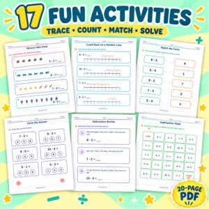 Subtraction worksheets for grade 1 without borrowing free