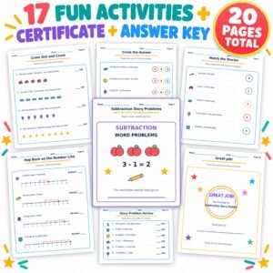 Subtraction worksheets for grade 1 word problems free pdf