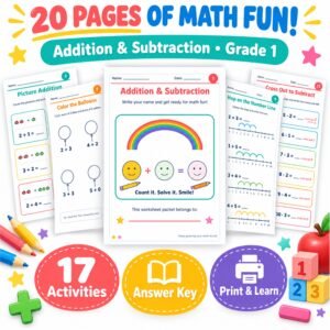 addition and subtraction worksheets grade 1