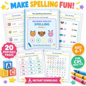 beginner english spelling worksheets for grade 1
