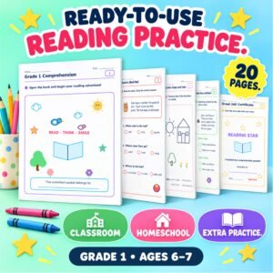 comprehension worksheets for grade 1 free pdf