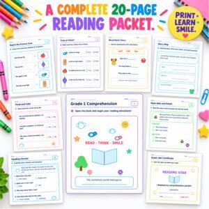 comprehension worksheets for grade 1 printable