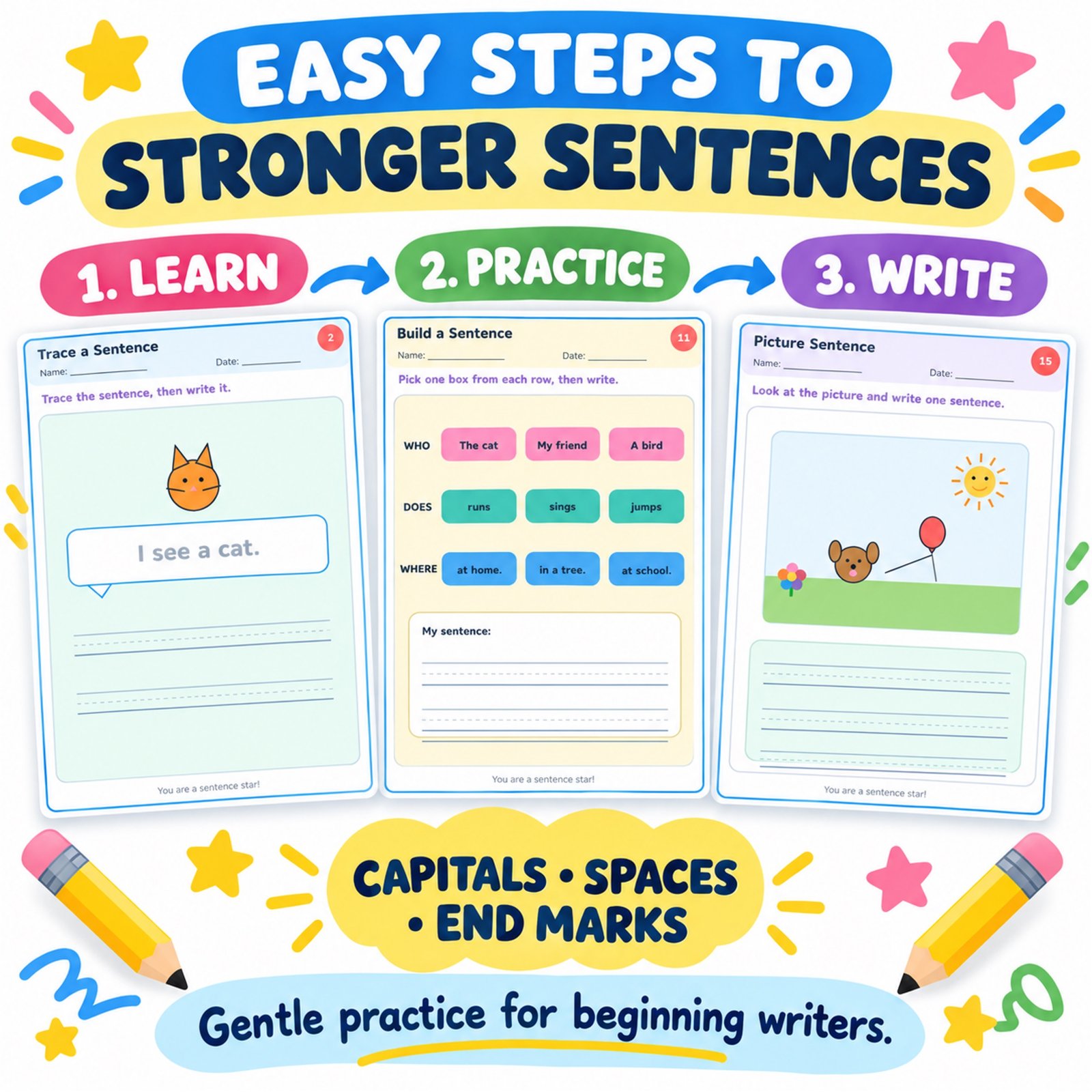 grade 1 writing sentences worksheets free pdf grade 1 writing sentences worksheets free pdf