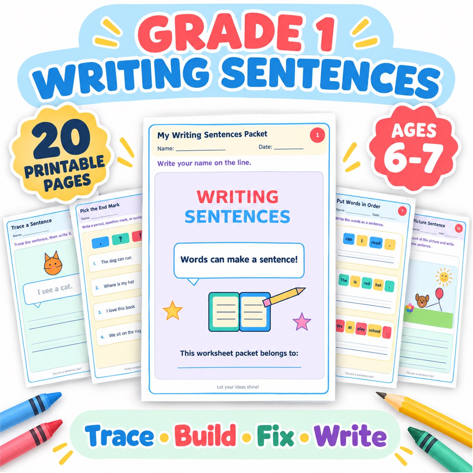 grade 1 writing sentences worksheets grade 1 writing sentences worksheets