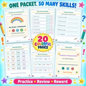 grammar & punctuation worksheets for grade 1 free pdf