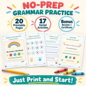 grammar & punctuation worksheets for grade 1 pdf