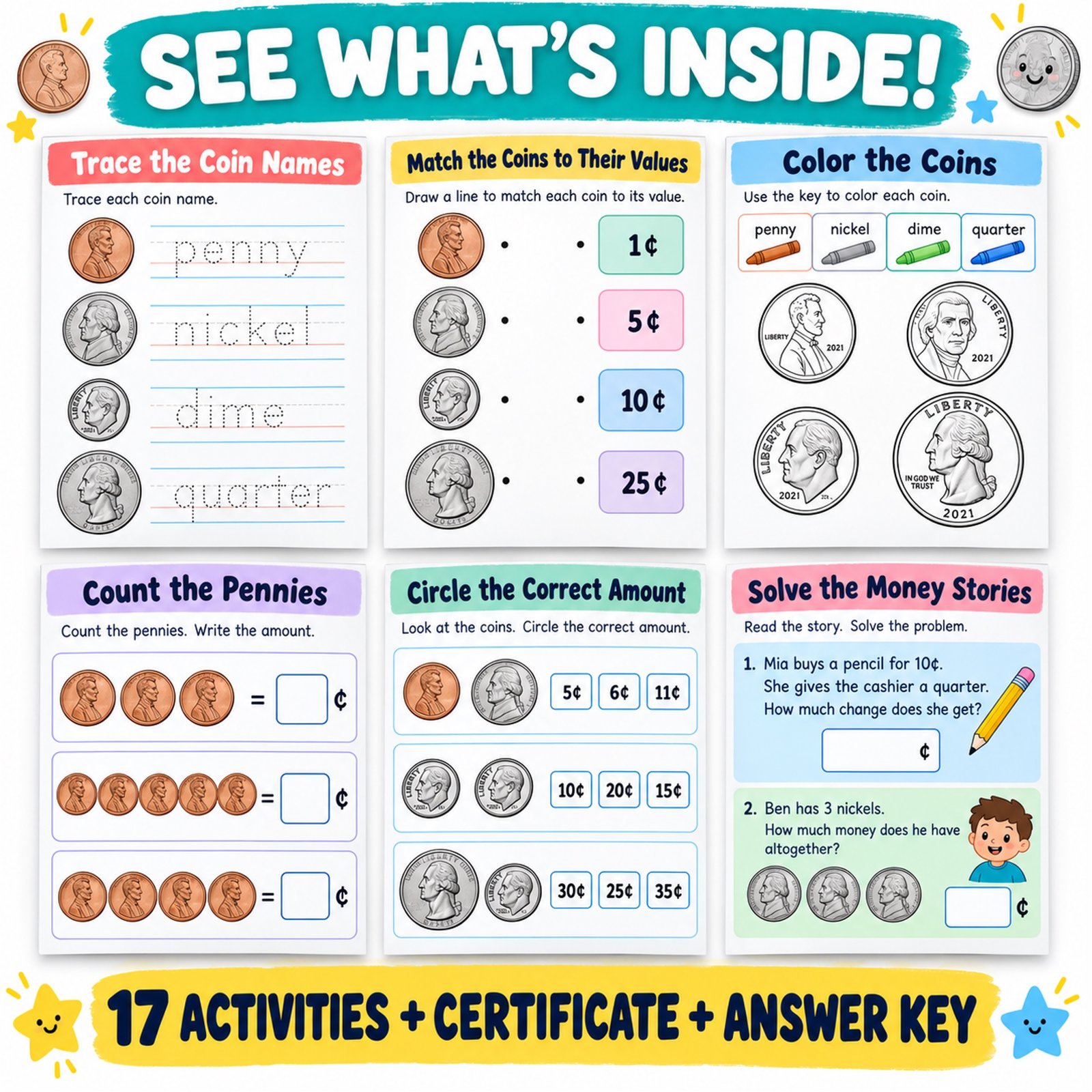 money worksheets grade 1 printable money worksheets grade 1 printable