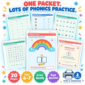 phonics worksheets grade 1 Printable free pdf