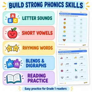 phonics worksheets grade 1 free