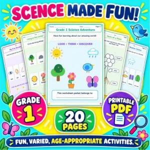 science worksheets for grade 1 free