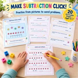 subtraction worksheets for grade 1 3