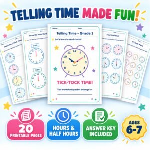 telling time worksheets grade 1