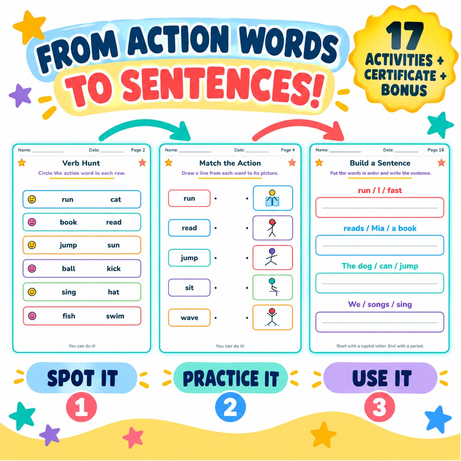 verb worksheets for grade 1 free pdf verb worksheets for grade 1 free pdf